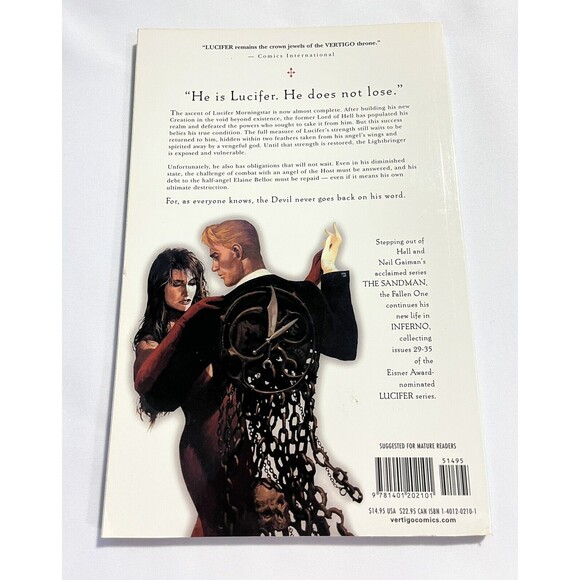 Lucifer Inferno Volume# 5 Carey Gross Ormston Vertigo DC COMICS Trade Paperback - Picture 2 of 10
